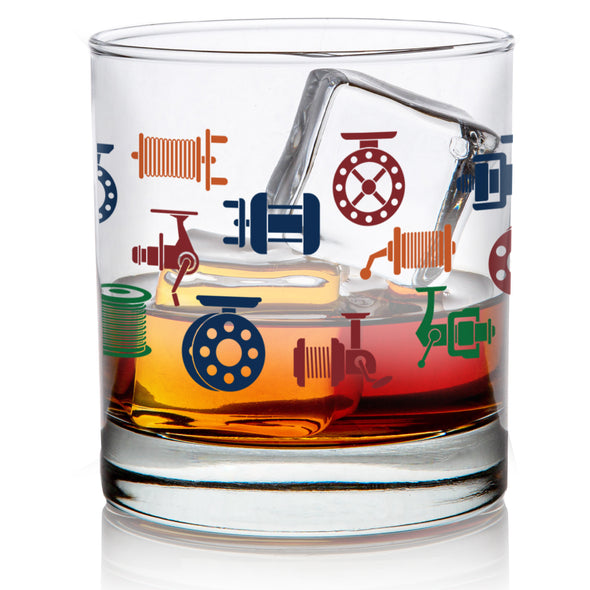 Reel Pattern Whiskey Glass