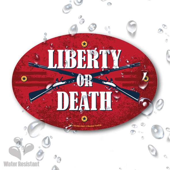 Liberty or Death Crossed Rifles Decal