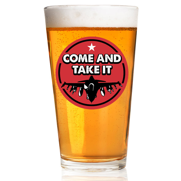 Come and Take it Jet Pint Glass