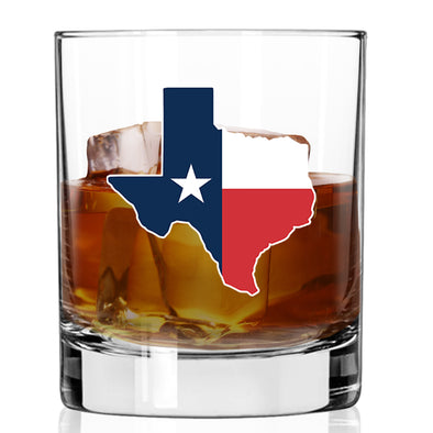 Color Texas Whiskey Glass