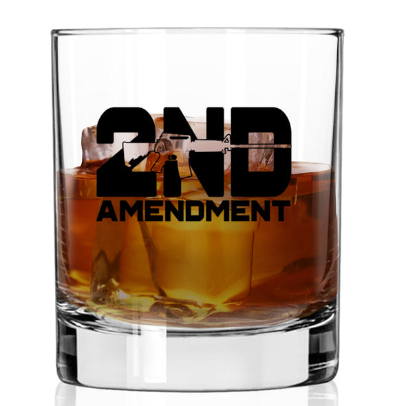 2nd Amendment Silhouette Whiskey Glass