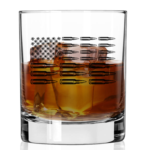 Bullet Flag Whiskey Glass