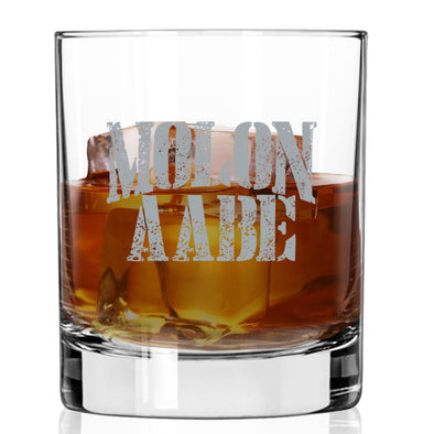 Molon Labe Gray Whiskey Glass