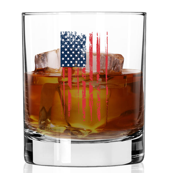 Color Draped Flag Whiskey Glass