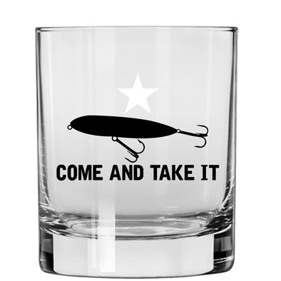 Come and Take it Lure Whiskey Glass