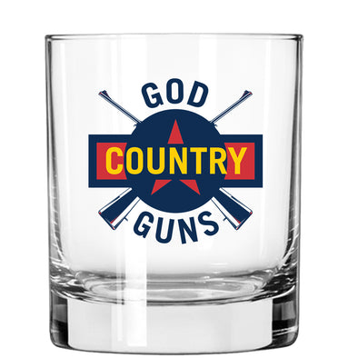 God Country Guns Whiskey Glass