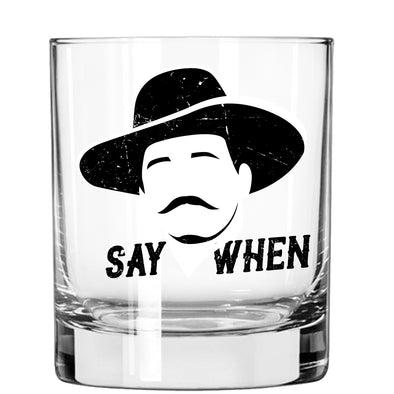 Say When Silhouette Whiskey Glass