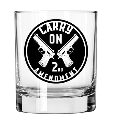 Carry On Second Amendment Whiskey Glass