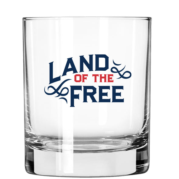 Land of the Free Whiskey Glass