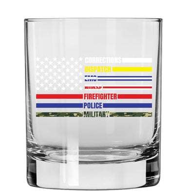 Support Flag Whiskey Glass