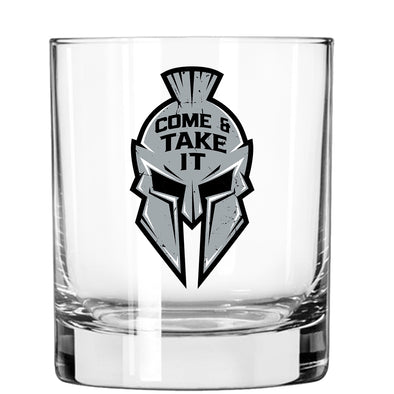 Come and Take It Helmet Whiskey Glass