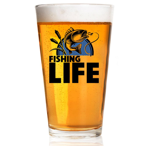 Fishing Life Jumping Fish Pint Glass